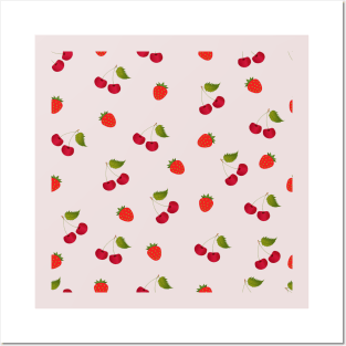 Berries pattern. Posters and Art